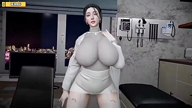 3d Hentai Asian Secretary in White Dress Fuck by Black Man