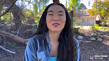 Real Teens - Bubble Butt Asian Teen Kimmy Kimm Flashing and Fucking like a Wild Animal