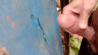 INDONESIAN DICK - Public Jerking. if they Walk this Way, they'll see my Cum