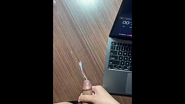 My Small Asian Cock Cum in 15s !!! (From Soft to Hard)