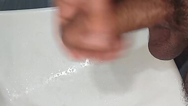 Solo Mastubation in Bathroom