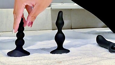 Anal Virgin Sex Toy Progression | 18 Y/o Ivy League Student Solo Masturbation in Public Bathroom