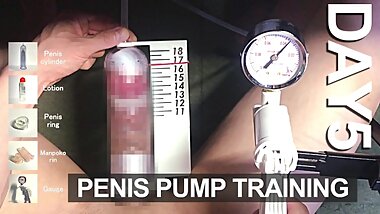【100日後にチンコ大きくなる僕 Day5】I will have a Bigger Cock in 100 Days. Penis Pump Training. 【SEASON 1】