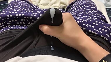 Japanese Dick Cums Hard in Pants