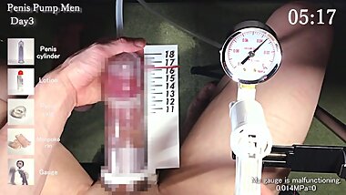 【100日後にチンコ大きくなる僕 Day3】I will have a Bigger Cock in 100 Days. Penis Pump Training. 【SEASON 1】