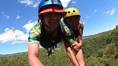 Ziplining with Big Ass Thai Amateur GF and Sex in the Hotel afterwards