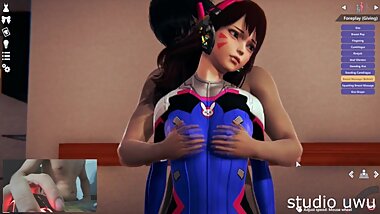 HS2 Girlfriend Overwatch Dva having Fun with you