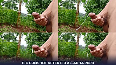 INDONESIAN DICK - my 15th Video Masturbating Outdoors again after Eid Al-adha 2023