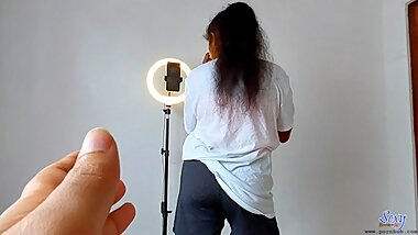 Sri Lankan - is my Horny Step-Sister Making TikTok Video? or try to Seduce Me( Music- Cardi B - WAP)
