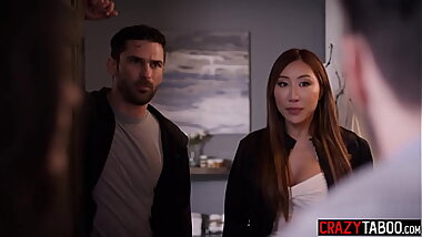 Resort owner fucked busty Asian teen Nicole Doshi after she gave him a perfect blowjob