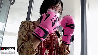 Desi UFC Fighter Girl Punch Likes a Pro