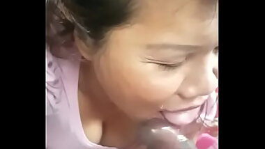 She likes giving sloppy blowjobs